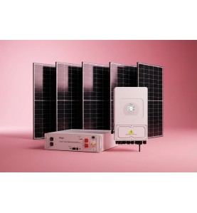 Kit Fotovoltaic Hibrid Monofazat Premium 5kW - 8kW cu Stocare între 5kWh și 15kWh