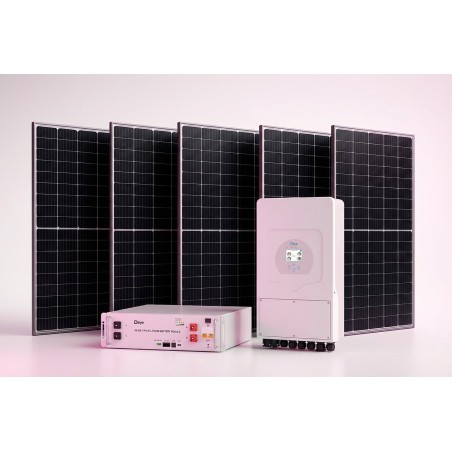 Kit Fotovoltaic Hibrid Monofazat Premium 5kW - 8kW cu Stocare între 5kWh și 15kWh