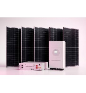 Kit Fotovoltaic Hibrid Monofazat Premium 5kW - 8kW cu Stocare între 5kWh și 15kWh
